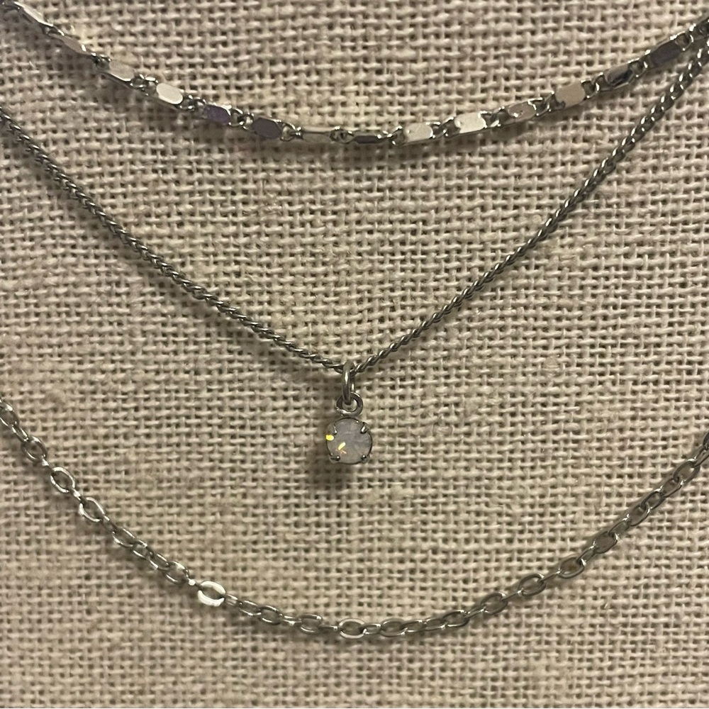 UO SILVER LAYERED NECKLACE